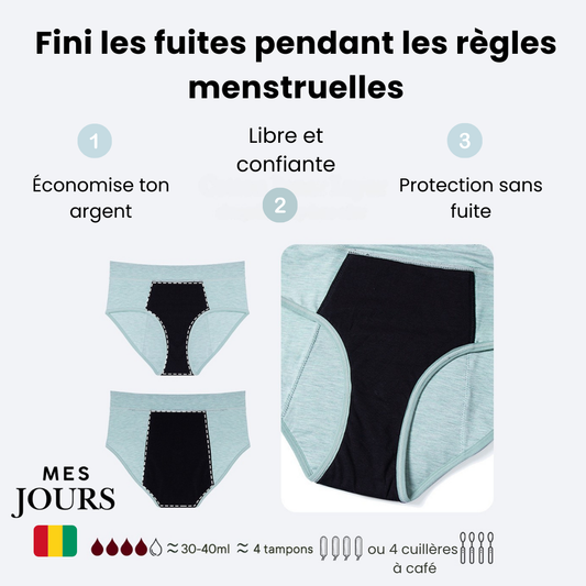 Culotte menstruelle lavable à 3 couches