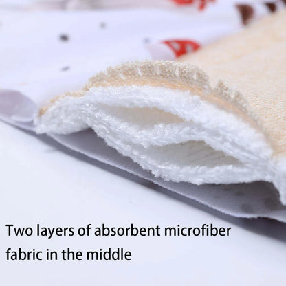 Lot de 5 Serviettes Hygiéniques Lavables en Coton avec Ailettes et Barrière Anti-Fuites